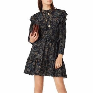 Nicholas Paisley Elsie Mini dress black - 10